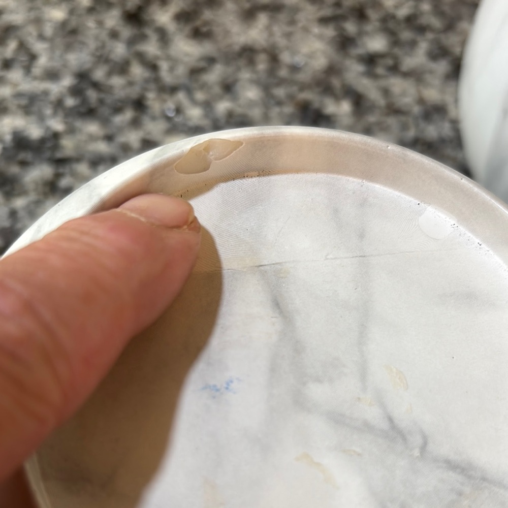Bath and Body works Marble-Style White Candle Holders - Picture 3 of 8